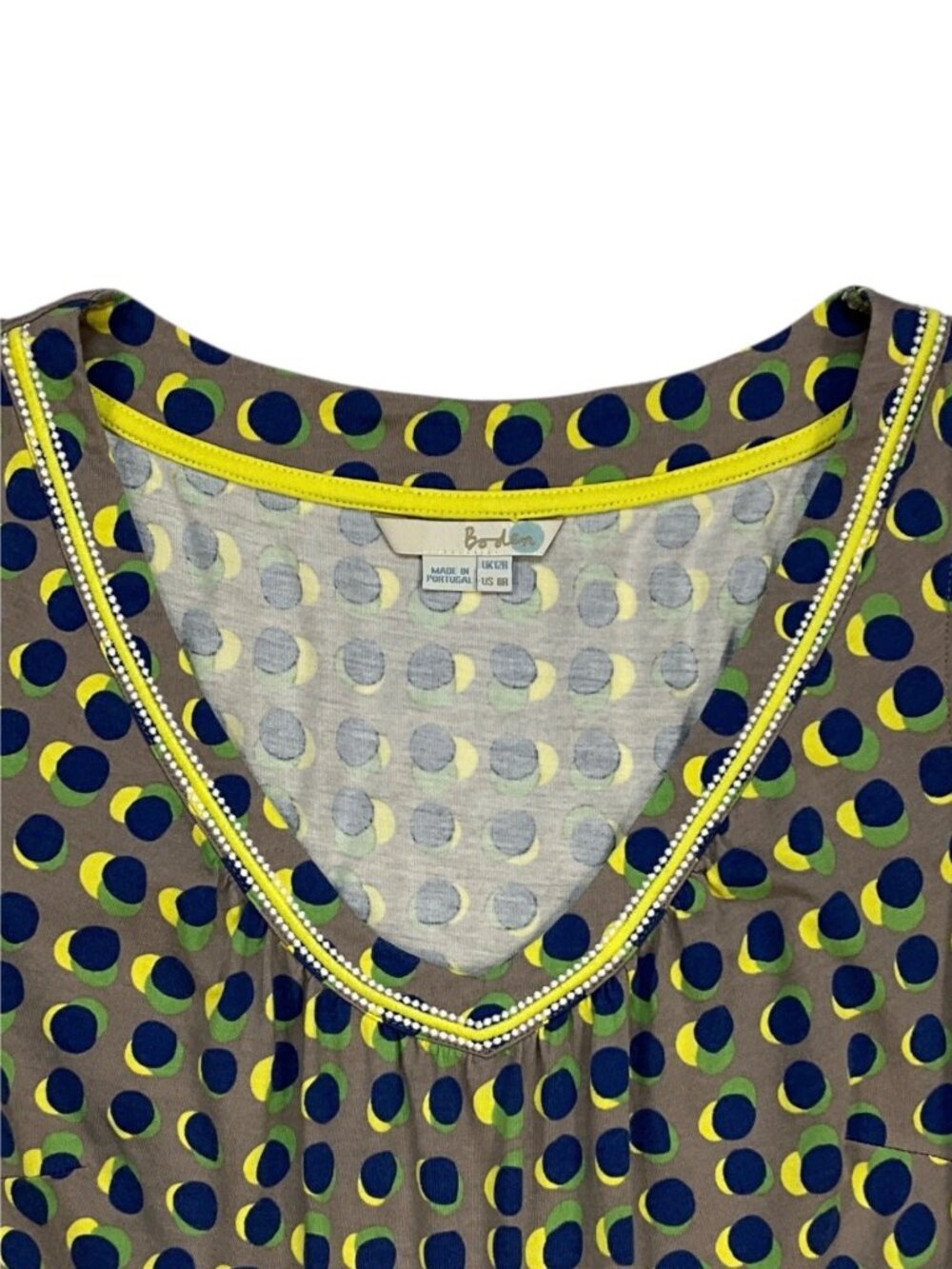 Boden Driftwood Sienna Jersey Tank Dress 8R Polka Dot - Picture 5 of 13